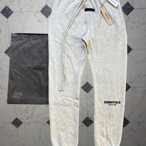 Fear of God Essentials Light Oatmeal/Light Gray XS Cuffed‎ Sweatpants NWT